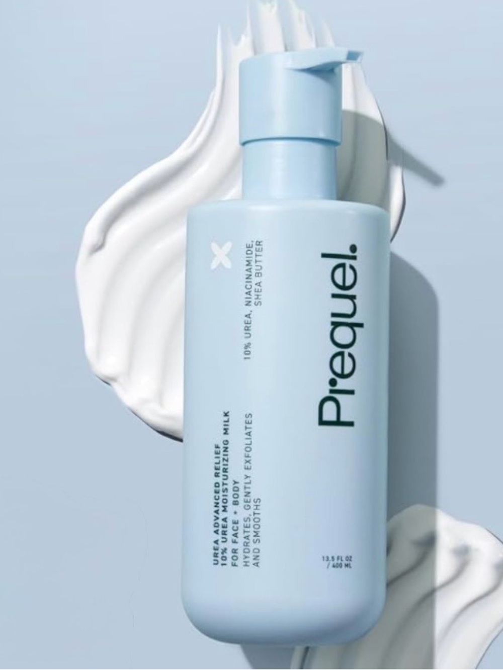 PREQUEL Advanced Relief Urea Moisturizing Milk 13.5 fl oz ~ NEW / Damaged Pump